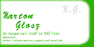 marton glosz business card